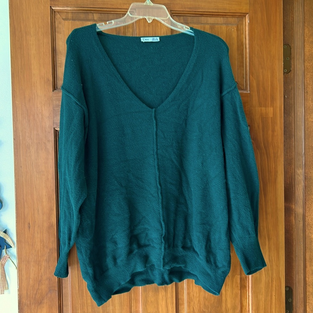Winter green sweater